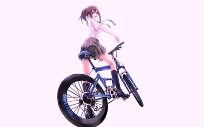 Картина по номерам \"Арт-девушка на велосипеде\"