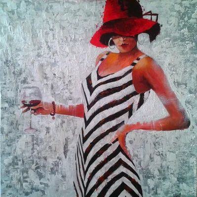 Картина по номерам X-629 \"Девушка с бокалом вина\" 50х70 - купить с  доставкой по выгодным ценам в интернет-магазине OZON (612626572)
