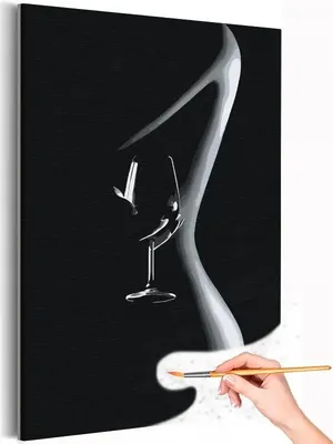 Картина маслом женский силуэт с бокалом вина. Девушка ню в  интернет-магазине Ярмарка Мастеров по цене 25000 ₽ – RW8PMBY | Картины,  Санкт-Петербург - доставка по России