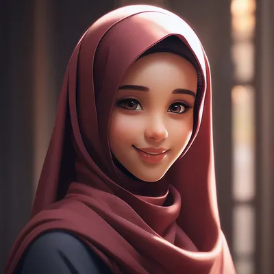 Мусульман Девушка В Хиджабе — стоковая векторная графика и другие  изображения на тему Женщины - Женщины, Арабеска, Головной платок - iStock