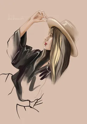 Иллюстрация Девушка в шляпе | Illustrators.ru