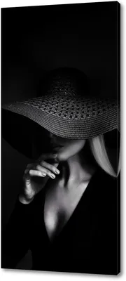 Картина \"Девушка в черной шляпе\"