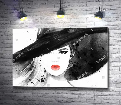 Картина \"Модная девушка в шляпе \" | Интернет-магазин картин \"АртФактор\"