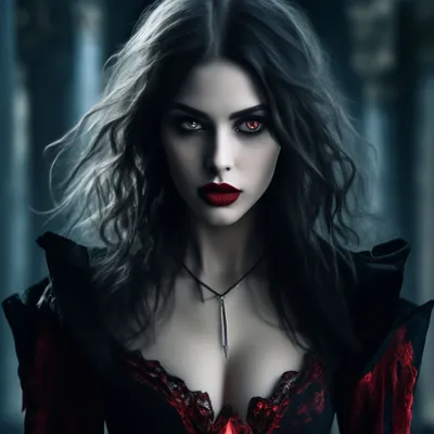 Девушка вампир в Fantasy стиле» — создано в Шедевруме