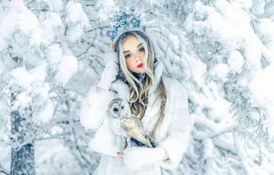 Пазл «Девушка Зима» из 210 элементов | Собрать онлайн пазл №140986