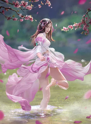 Мода весны. Сексуальные девушки в цветах. Молодая женщина с вишневым  розового цвета в летнее время. Стоковое Фото - изображение насчитывающей  день, вишня: 209356054