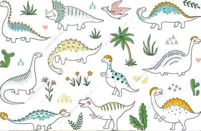 Картинки для торта Динозавры dinozavr018 печать на сахарной бумаге |  Edible-printing.ru