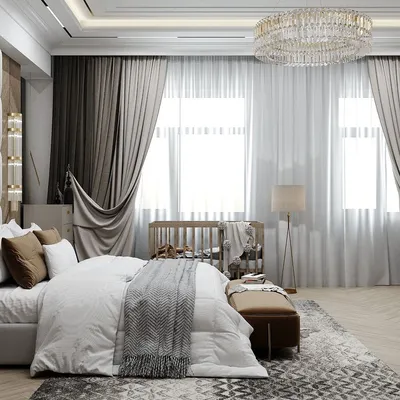 Тюль в спальню: ТОП-200 фото модных новинок 2021 года, красивый дизайн  спальни в современном стиле без штор