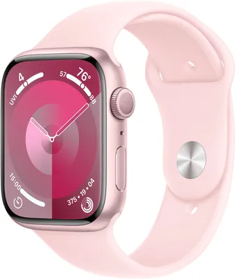 Apple Watch Series 9 (GPS) 45mm Pink Aluminum Case with Light Pink Sport  Band S/M Pink MR9G3LL/A - Best Buy
