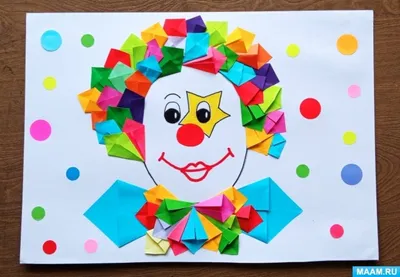 Мастер-класс по аппликации с элементами оригами «Веселый клоун» для детей  7–8 лет (15 фото). Воспитателям детских садов, школьным учителям и  педагогам - Маам.ру