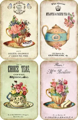 картинки для декупажа чай: 19 тыс изображений найдено в Яндекс.Картинках |  Etiquetas vintage, Tarjetas de época, Té de época
