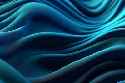 Голубые волны фон для экрана компьютера | Премиум Фото
