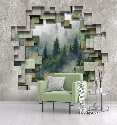 Фото обои на стену деревья 254x184 см 3D Природа Лес Деревянная дорожка в  зеленых джунглях (14569P4)+клей (ID#1894469708), цена: 950 ₴, купить на  Prom.ua