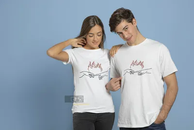 Парные футболки с мультяшками для двоих влюбленных с прикольными принтами и  надписями подарок на Валентина (ID#1560104796), цена: 660 ₴, купить на  Prom.ua