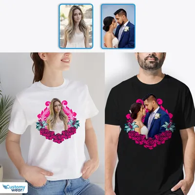 Юбилейная футболка для пары: одинаковые футболки для девушки и парня —  Customywear
