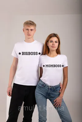 Парные футболки для влюбленных “Девочка и мальчик с сердечками” |  Print.StudioSharp.ru