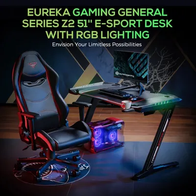 Компьютерный Игровой Стол для Геймеров GALAXHERO с LED подсветкой и Крючком  для наушников (HC--Z-2) (ID#1413297608), цена: 6999 ₴, купить на Prom.ua