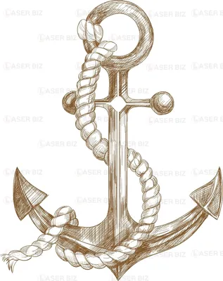 Лазерная гравировка морской якорь декор » maket.LaserBiz.ru - Макеты для  лазерной резки