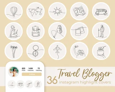 Travel Blogger - Instagram Story Highlights Covers Icons – Art My House