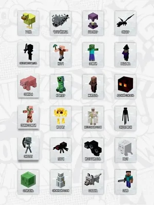 Карточки Minecraft для игры Угадай кто? MIKA_STORE 120830785 купить за 294  ₽ в интернет-магазине Wildberries