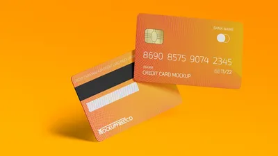 Скачать бесплатно мокап кредитной карты (формат PSD)