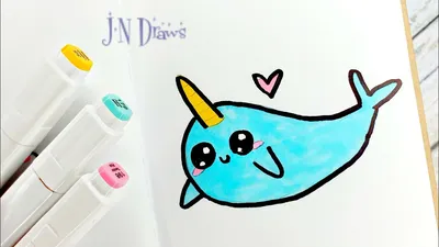Narwhal Unicorn How To Draw Simple Drawing - YouTube