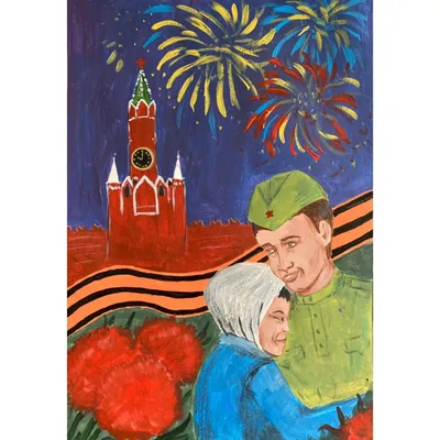 Рисунок в сад или школу на 23 февраля купить в интернет-магазине Ярмарка  Мастеров по цене 500 ₽ – UL7LURU | Картины, Москва - доставка по России