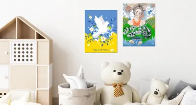 Картины и постеры в интерьере детской, более 50 идей