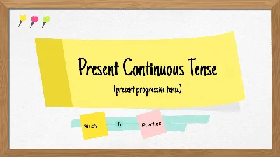 Present continuous tense - Games to learn English