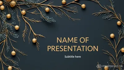 Снеговик под ёлочкой - шаблон для создания праздничной презентации  PowerPoint
