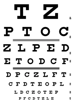 Таблица проверки зрения