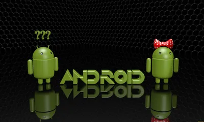 Обои андроид Свалка Android, обои для рабочего стола, фотографии андроид,  компьютеры, android, красный, бант, чёрный, фон, зелёный Обои для рабочего  стола, скачать обои картинки заставки на рабочий стол.