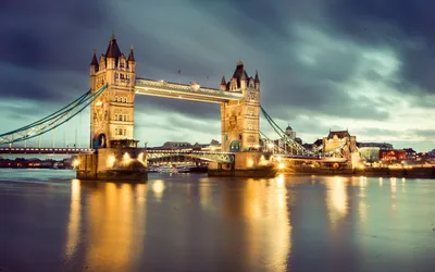 Тауэрский мост, Лондон, Великобритания скачать фото обои для рабочего стола