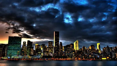 Картинка New York Skyline для Widescreen рабочего стола PC 1600x900