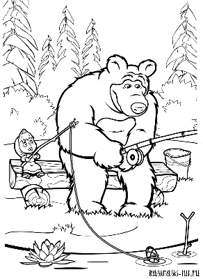 Раскраска Маша в ведёрке | Masha y el oso, Dibujos, Dibujos animados  patrulla canina