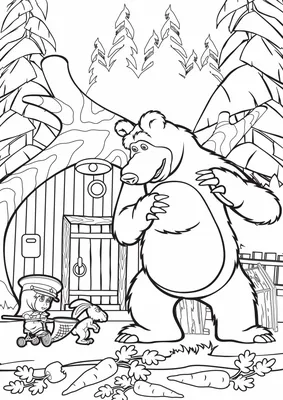 Раскраска Маша и Медведь 10 картинок купить по цене 363 ₽ в  интернет-магазине Детский мир