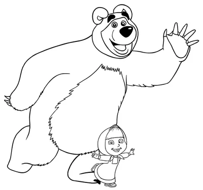 Маша и медведь рисунок легкий карандашом - 64 фото