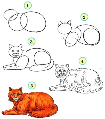 Картинки милые котики для рисования