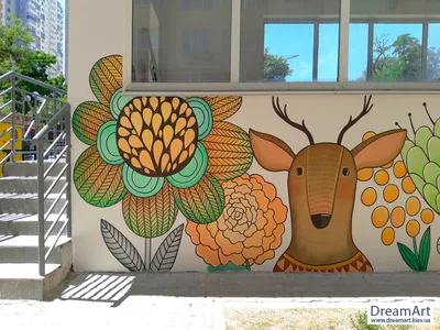 Роспись стен в одном детском саду города Якутска - YouTube