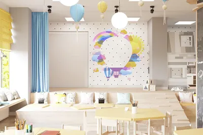 Дизайн детского сада - рисунки на стенах \"Лучшие мультфильмы\"