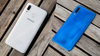 Чехол для Samsung Galaxy A50 из силикона светло-бирюзового цвета