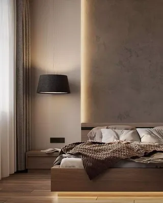Спальня в серых оттенках в интерьере спальни – готовые решения в  интернет-магазине Леруа Мерлен в Москве и России