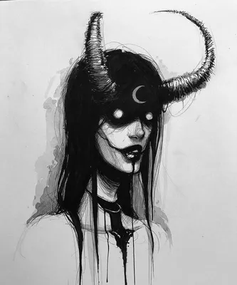 Демон. Карандашный рисунок. | Пикабу