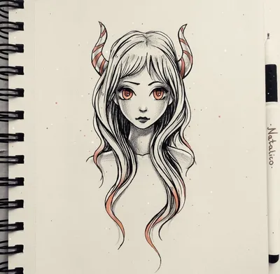 Картинка маленький демон аниме ❤ для срисовки