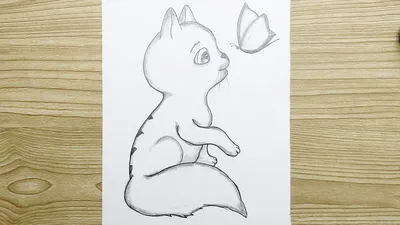 Картинки, рисунки милых котиков для срисовки | Рисунки, Милые рисунки,  Милые котики