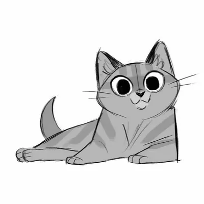 Милые картинки для срисовки маленькие котики (30 шт)