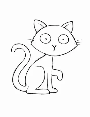 Рисунки котов и кошек для срисовки (100 фото) • Прикольные картинки и  позитив
