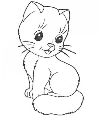 Милые котята рисунки для срисовки - 47 фото