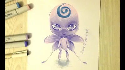 MIRACULOUS LADYBUG Drawing purple kwami (как рисовать квами/ Леди Баг и Супер  Кот) - YouTube