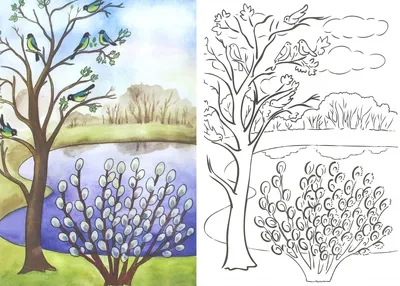 Рисунки весны для срисовки (100 фото) • Прикольные картинки и позитив
